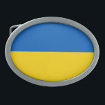 Hebilla De Cinturón Oval Bandera patriótica de Ucrania<br><div class="desc">Bandera patriótica de Ucrania.</div>
