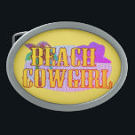 Hebilla De Cinturón Oval Beach Cowgirl<br><div class="desc">Beach Cowgirl</div>