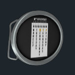 Hebilla De Cinturón Oval Calendario de programadores<br><div class="desc">Presentamos la línea de mercancías "Weekday Wit", con un ingenioso diseño de calendario que da un giro humorístico al molde semanal. Esta jugada en el calendario clásico resalta el acrónimo "WTF" - pero en este contexto, todo se trata de esos días centrales: miércoles, jueves y viernes, que nos llevan al...</div>