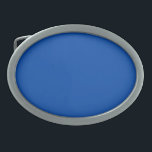 Hebilla De Cinturón Oval Color sólido azul cobalto | Clásica | Elegante<br><div class="desc">Color sólido azul cobalto | Clásica | Elegante | Trendy | Elegante | Regalo</div>