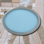 Hebilla De Cinturón Oval Color sólido azul del bebé | Clásica | Elegante<br><div class="desc">Color sólido azul del bebé | Clásica | Elegante | Trendy | Elegante | Regalo</div>