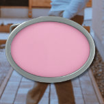 Hebilla De Cinturón Oval Color sólido rosa de carnación | Clásica | Elegant<br><div class="desc">Color sólido rosa de carnación | Diseño clásico | Elegante | Trendy | Elegante | Regalo</div>