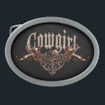 Hebilla De Cinturón Oval Cowgirl Buckle<br><div class="desc">Chica de vaca,  la moderna hebilla de chica de campo. Guay,  camisetas de moda de Cowgirl,  tanques,  gorras y más. Muestra el orgullo occidental de tu país con este diseño de moda urbana genial. Echa un vistazo a nuestros diseños de Nochevieja también...  Mira todos los diseños del método 77!</div>