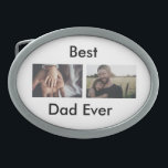 Hebilla De Cinturón Oval el mejor papá, el feliz día del padre, agrega tu f<br><div class="desc">diseño</div>