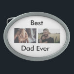 Hebilla De Cinturón Oval el mejor papá, el feliz día del padre, agrega tu f<br><div class="desc">diseño</div>