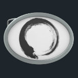 Hebilla De Cinturón Oval Enso Zen Circle<br><div class="desc">Espíritu Zen y Enso,  Círculos Zen. Enso es una palabra japonesa que significa "círculo" y un concepto fuertemente asociado con el zen. Simboliza lo absoluto,  la iluminación,  la fuerza,  la elegancia,  el Universo y el vacío; también puede simbolizar la propia estética japonesa.</div>