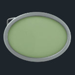 Hebilla De Cinturón Oval Espárragos (color sólido)<br><div class="desc">Espárragos (color sólido)</div>