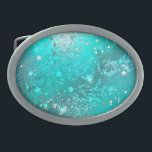 Hebilla De Cinturón Oval Fondo de Relieve metalizado turquesa de mimbre<br><div class="desc">Fondo abstracto de Relieve metalizado turquesa,  cruzado y texturado.</div>