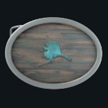 Hebilla De Cinturón Oval Forma de estado de Alaska Verde azulada<br><div class="desc">Forma de estado de Alaska Verde azulada</div>