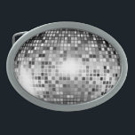Hebilla De Cinturón Oval Glamour Fiesta de bola de plata disco<br><div class="desc">Esta bola de disco es una ilusión divertida. Si lo desea,  puede agregar su nombre o iniciales. Diviértete con eso.</div>