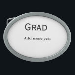Hebilla De Cinturón Oval graduados de congresos añaden clase de nombre de a<br><div class="desc">diseños personalizados simples</div>