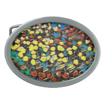 Hebilla del cinturón floral abstracta (Soñando)