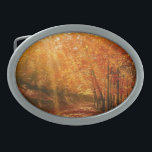 Hebilla De Cinturón Oval Hermoso otoño<br><div class="desc">Hermoso otoño</div>