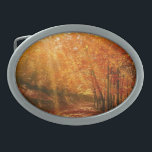 Hebilla De Cinturón Oval Hermoso otoño<br><div class="desc">Hermoso otoño</div>