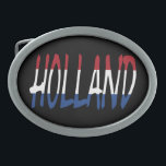 Hebilla De Cinturón Oval Holanda colocada sobre la bandera de la LND en bbc<br><div class="desc">Holanda sobre la bandera de los Países Bajos en la hebilla negra Diseño © Trinkets and Things 2022 - AHP Design. Todos Los Derechos Reservados.</div>
