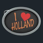 Hebilla De Cinturón Oval I Heart Holland o en bank bbt<br><div class="desc">I Heart Holland o en la hebilla de cinturón negro Diseño © Trinkets and Things 2022 - AHP Design. Todos Los Derechos Reservados.</div>