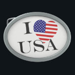 Hebilla De Cinturón Oval I Heartflag USA bbcnt<br><div class="desc">I Heartflag USA bk Belt Buckle Design © Trinkets and Things 2017 - AHP Design. Todos Los Derechos Reservados. 080517</div>