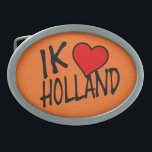 Hebilla De Cinturón Oval Ik Heart Holland de vuelta o bbcnt<br><div class="desc">Ik Heart Holland en la hebilla del cinturón naranja Diseño © Trinkets and Things 2022 - AHP Design. Todos Los Derechos Reservados.</div>
