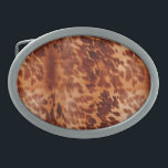 Hebilla De Cinturón Oval Impresión de animales Pieles de vaca marrones<br><div class="desc">Impresión de animales Pieles de vaca marrones</div>