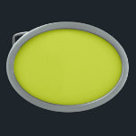 Hebilla De Cinturón Oval Limón amargo (color sólido)<br><div class="desc">Limón amargo (color sólido)</div>