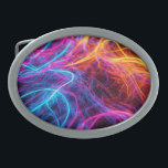 Hebilla De Cinturón Oval Líneas de Neon<br><div class="desc">Pintura de Brady Arnold</div>