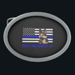 Hebilla De Cinturón Oval Manipulador de perro policía<br><div class="desc">Manipulador de perro policía</div>