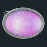 Hebilla De Cinturón Oval Monograma Metalizado morado Purpurina Nombre moder<br><div class="desc">Purpurina De Espuma Metálica De Relieve metalizado De Faux Púrpura Cepó La Hebilla Metalizado De La Correa De Monograma. Esto hace que la graduación perfecta, dulce 16 16, 18, 21, 30, 40, 50, 60, 70, 80, 90, 100 años, boda, ducha de novias, aniversario, ducha de bebé o despedida de soltera...</div>