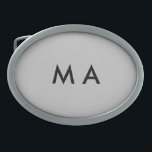 Hebilla De Cinturón Oval Monograma simple añada su letra de nombre man mini<br><div class="desc">diseño</div>