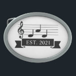 Hebilla De Cinturón Oval Música de Papá Músico Nota Treble Clef<br><div class="desc">Un diseño divertido que te hará sonreír cada vez que lo veas. Esta nota musical de diseño es perfecta para todos los músicos, profesores de música y padres de estudiantes de música. Una gran idea de regalo para regalar a tu mejor amiga, pariente, novio, padre o esposo que ama la...</div>