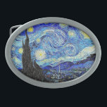 Hebilla De Cinturón Oval Noche estrellada vintage de Sky Night<br><div class="desc">Hebilla del Cinturón Nocturno Starry del Vintage Sky Night</div>
