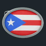 Hebilla De Cinturón Oval Puerto Rico<br><div class="desc">Bandera de Puerto Rico</div>