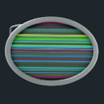 Hebilla De Cinturón Oval Rayas de neón de color liso<br><div class="desc">Rayas de neón de color liso</div>