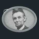 Hebilla De Cinturón Oval Retrato de Abe Lincoln 1<br><div class="desc">retrato el desconocido el | de Abraham Lincoln.</div>