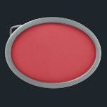 Hebilla De Cinturón Oval Rojo amaranto (color sólido)<br><div class="desc">Rojo amaranto (color sólido)</div>