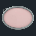 Hebilla De Cinturón Oval Rosa del bebé (color sólido)<br><div class="desc">Rosa del bebé (color sólido)</div>