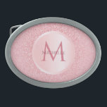 Hebilla De Cinturón Oval Rosa elegante de Purpurina de oro plantilla Trendy<br><div class="desc">Elegante plantilla Rosa Purpurina de oro de diseño Monograma Girly Elegante hebilla moderna de cinturón.</div>