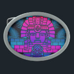 Hebilla De Cinturón Oval Synthwave Pharaoh<br><div class="desc">Pintura de: Brady Arnold.</div>