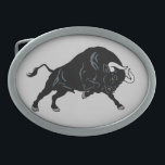 Hebilla De Cinturón Oval tauro<br><div class="desc">muestra astrológica del zodiaco del tauro</div>
