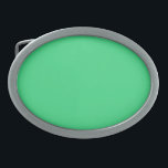 Hebilla De Cinturón Oval Verde androide (color sólido)<br><div class="desc">Verde androide (color sólido)</div>