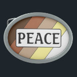 Hebilla De Cinturón Oval Vivir en paz - Armonía racial<br><div class="desc">Hay muchas cosas que se necesitan para que una sociedad sea buena y saludable. La paz y la armonía son algunas de las cosas más importantes que puede tener una buena sociedad. ¿Crees que la paz es lo más importante que puede tener una sociedad? Tal vez pienses que otra cosa...</div>