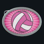 Hebilla De Cinturón Oval Voleibol rosa<br><div class="desc">Te encantará el diseño de este chica de voleibol rosado. ¡Genial por los regalos! Disponible en camisetas, estuches para teléfonos inteligentes, mousepads, cadenas de claves, posters, tarjetas, cubiertas electrónicas, mangas para portátiles y portátiles, gorras, tazas y más! Visite nuestro sitio para un funda de regalo personalizado para Samsung Galaxy S3,...</div>