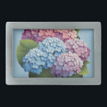 HEBILLA DE CINTURÓN RECTANGULAR カラフルな紫陽花<br><div class="desc">美しい紫陽花の花々が咲き誇る様子を描いたものです。赤、青、紫の紫陽花が豪華な色彩で庭園を飾り、花々は立体的なデザインで存在感を放っています。色鮮やかな花々は自然の魅力を最大限に引き立て、花の美しさが際立っています。この作品は、花のアートと自然の調和を象徴しています。</div>