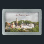 HEBILLA DE CINTURÓN RECTANGULAR ALDEAS DE GALES<br><div class="desc">Los hermosos edificios de estilo italiano del pueblo de Portmeirion Wales UK.</div>