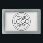Hebilla De Cinturón Rectangular Añadir el logotipo corporativo moderno Minimalista<br><div class="desc">Perfecto para una convención de oficina o regalo de presentación, estas hebillas de cinturón de logotipo son de diseño sencillo. Puede cambiar el color de fondo para que coincida con el color que coordina con el logotipo de su empresa. Un diseño sencillo, sin pretensiones para ninguna empresa. Sube tu logotipo....</div>