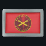 Hebilla De Cinturón Rectangular Artillería de campo<br><div class="desc">Diseño especial Conmemorativo "Soldado de Artillería de Campo" Diseño conmemorativo de los tremendos logros de nuestros valientes hombres y mujeres que han servido en la icónica Artillería de Campo Rey de Batalla! Regalo diseñado único para cualquiera que busque ese tipo de regalo especial para el ejército o la escuela civil,...</div>