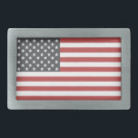 Hebilla De Cinturón Rectangular Bandera americana<br><div class="desc">La bandera americana….Esto no parecerá correcto en la hebilla OVAL ... .. que la bandera se ha diseñado proporcionalmente para caber la hebilla del rectángulo correctamente.</div>