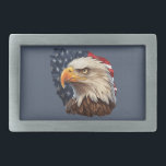 Hebilla De Cinturón Rectangular Bandera americana águila calva<br><div class="desc">Muestra tu patriotismo con nuestro impresionante diseño de águila patriótica con la bandera estadounidense, con el majestuoso águila calva puesta en el fondo de la icónica bandera estadounidense. Esta imagen cautivadora encarna el espíritu de libertad y orgullo, convirtiéndolo en el símbolo perfecto para mostrar en una amplia gama de productos....</div>