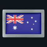 Hebilla De Cinturón Rectangular Bandera australiana patriótica<br><div class="desc">La bandera nacional de Australia.</div>