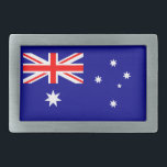 Hebilla De Cinturón Rectangular Bandera australiana patriótica<br><div class="desc">La bandera nacional de Australia.</div>