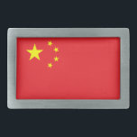 Hebilla De Cinturón Rectangular Bandera china<br><div class="desc">La bandera nacional de China.</div>